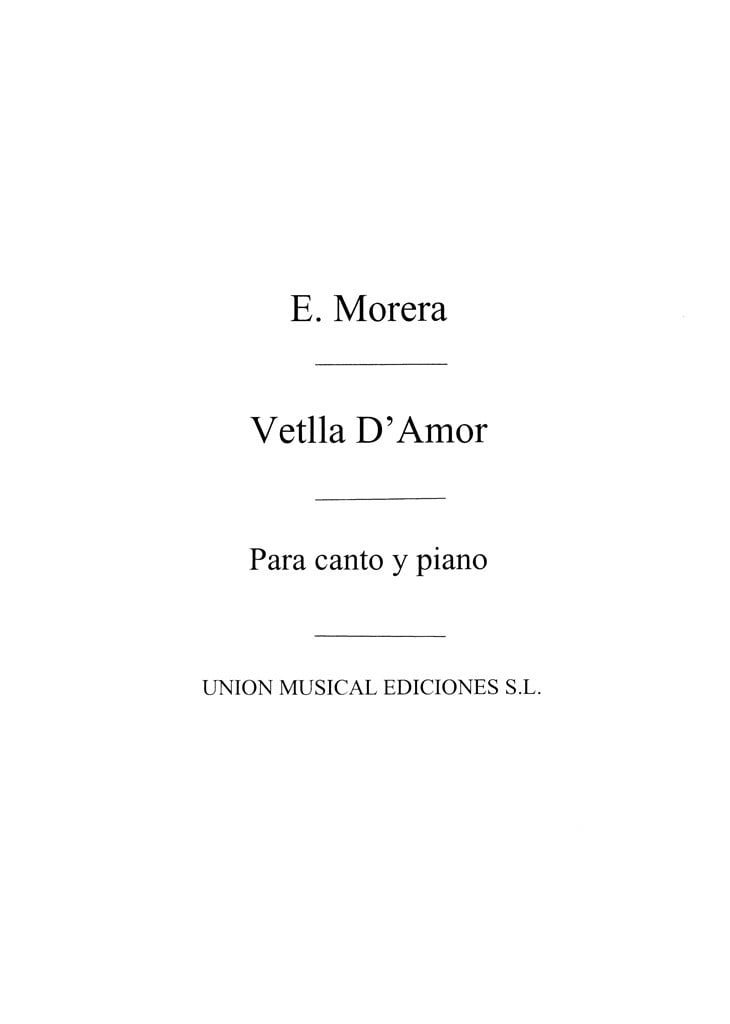 Enrique Morera: Vetlla D'Amor